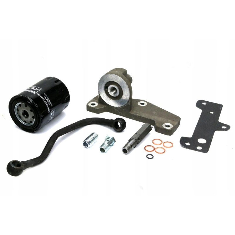 Oil filter converted from two-stage to pp can