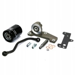 Oil filter converted from two-stage to pp can