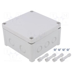 1 pcs x FIBOX - TAM 131308 - Enclosure: junction box, X: 130mm, Y: 130mm, Z: 75mm, wall mount, ABS