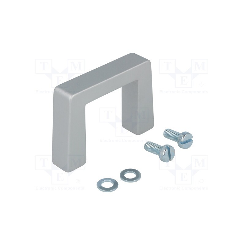 1 pcs x MENTOR - 268.01 - Handle, aluminium, grey, H: 40mm, L: 57.5mm, W: 12.2mm