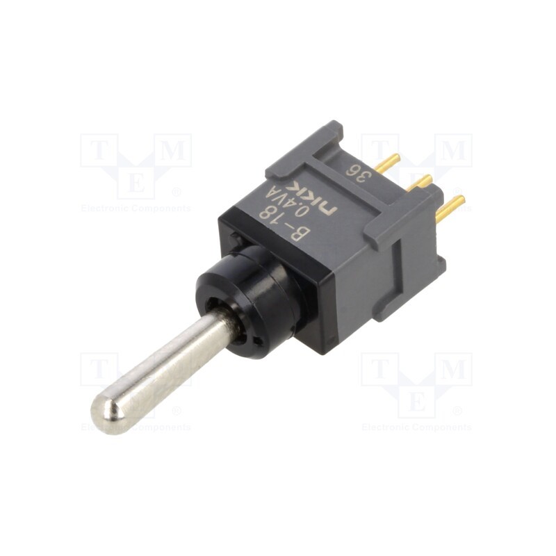 1 pcs x NKK SWITCHES - B18AP - Switch: toggle, Pos: 3, SP3T, (ON)-OFF-(ON), 0.1A/28VAC, 0.1A/28VDC
