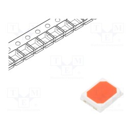 10 pcs x FORYARD - FYLS-2835URR-0.5W - LED, SMD, 2835, red, 10÷20lm, 3.5x2.8x0.8mm, 120°, 3÷3.4V, 150mA