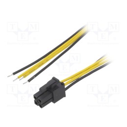 1 pcs x AKYGA - AK-SC-21 - Cable: mains, ATX P4 female,wires, 0.45m