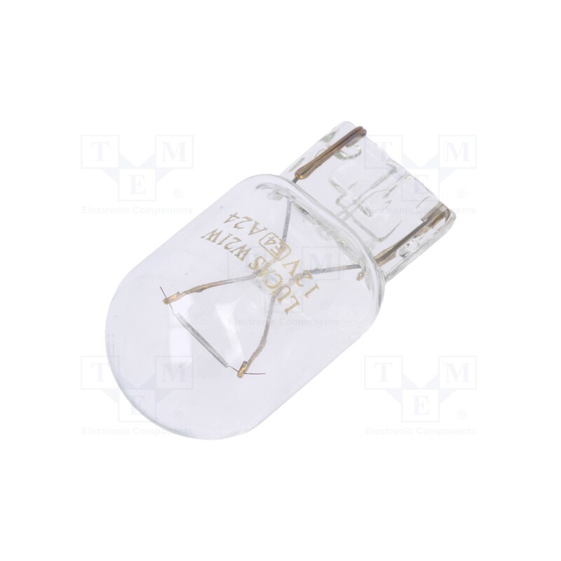 2 pcs x LUCAS - LLB582T - Filament lamp: automotive, W3x16d, transparent, 12V, 21W, LLB