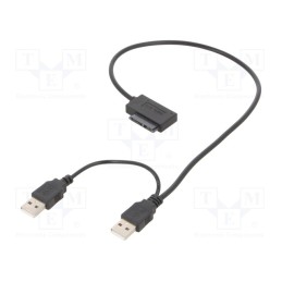 1 pcs x GEMBIRD - A-USATA-01 - USB to SATA adapter, SATA plug,USB A plug x2, 0.5m