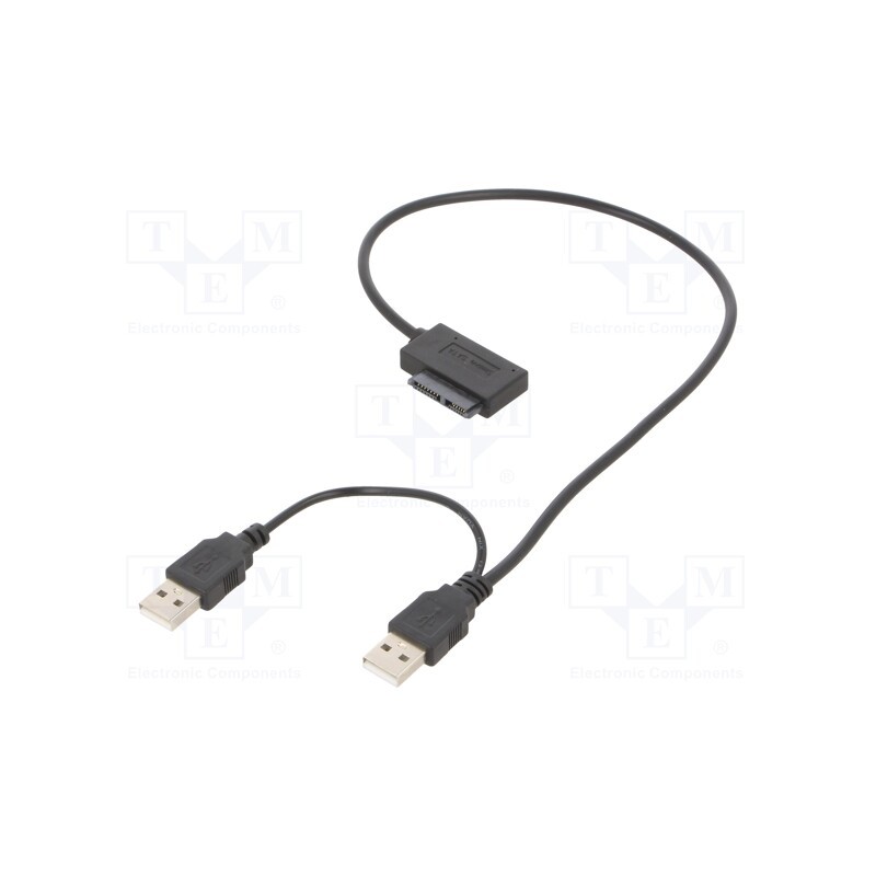 1 pcs x GEMBIRD - A-USATA-01 - USB to SATA adapter, SATA plug,USB A plug x2, 0.5m