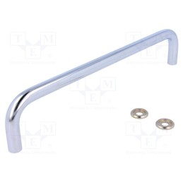 1 pcs x ELESA+GANTER - GN 425-10-200-CR - Handle, chromium plated steel, chromium plated, H: 43mm, Ø: 10mm