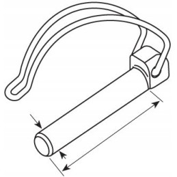 Cotter pin sr 14 5mm length 58mm de18899