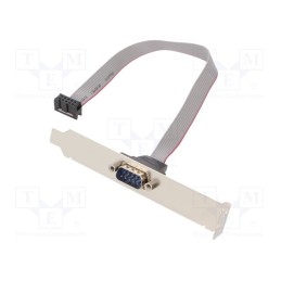 1 pcs x GEMBIRD - CCDB9RECEPTACLE - Transition: adapter, 10pin IDC,D-Sub 9pin plug, 0.25m