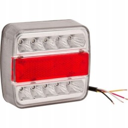 Halogen LED rear lamp, 1W square, 18LED