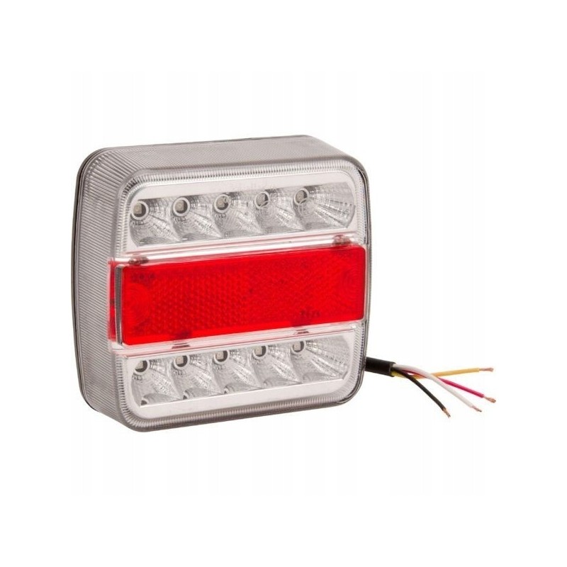 Halogen LED rear lamp, 1W square, 18LED