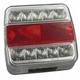 Halogen LED rear lamp, 1W square, 18LED