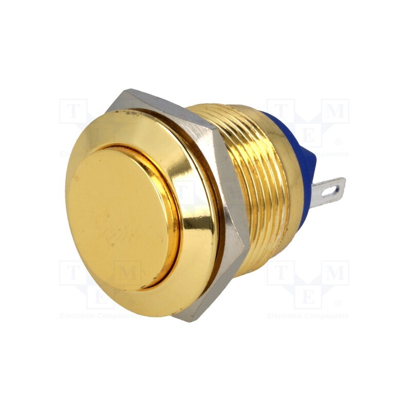 1 pcs x ONPOW - GQ19H-10/J/G - Switch: vandal resistant, Pos: 2, SPST-NO, 2A/36VDC, IP65, OFF-(ON)