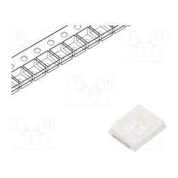 10 pcs x FORYARD - FYLS-2835UBC-0.2W - LED, SMD, 2835, blue, 700÷1000(typ)-1300mcd, 3.5x2.8x0.8mm, 120°