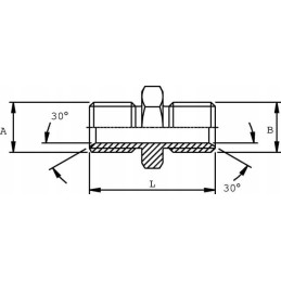 Straight connector male M16x1 5 dnm16 burnett