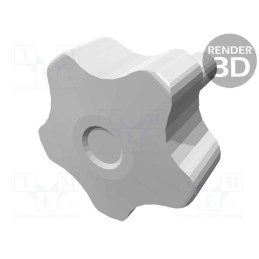 1 pcs x ELESA+GANTER - VCT.32 P-M8X20-C9 - Knob, Ø: 32mm, Ext.thread: M8, 20mm, H: 23mm, technopolymer PP