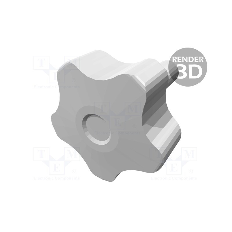 1 pcs x ELESA+GANTER - VCT.32 P-M8X20-C9 - Knob, Ø: 32mm, Ext.thread: M8, 20mm, H: 23mm, technopolymer PP