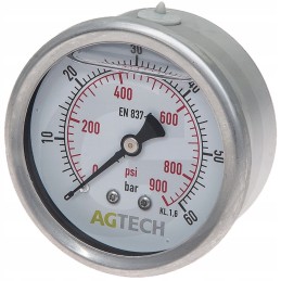 Glycerine pressure gauge 0 60 rear connection 1 4