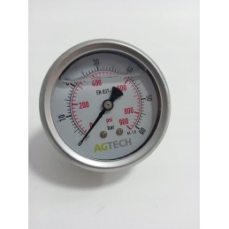 Glycerine pressure gauge 0 60 rear connection 1 4