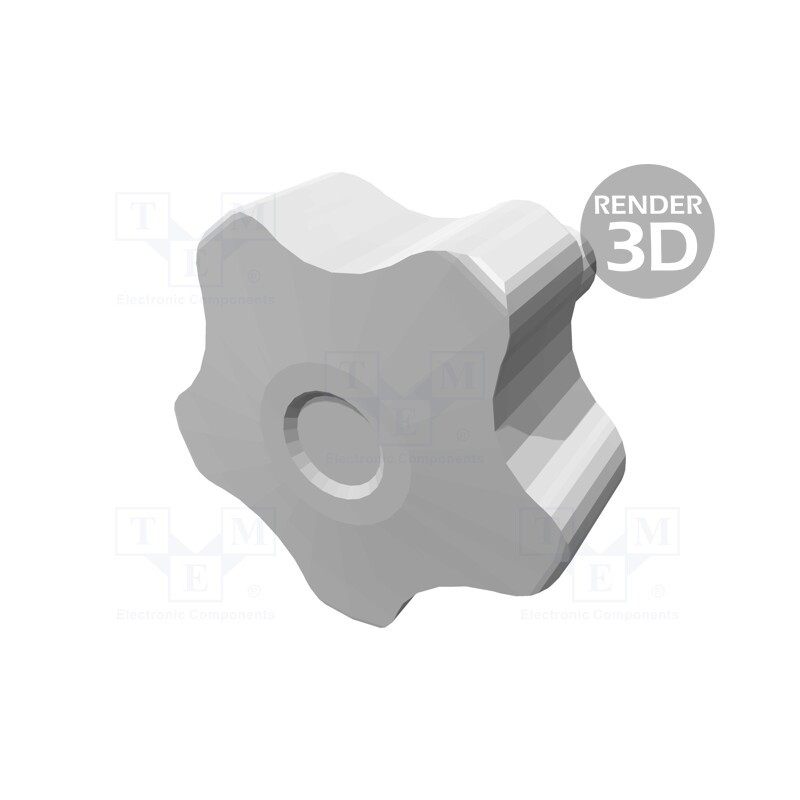 1 pcs x ELESA+GANTER - VCT.32 P-M8X16-C4 - Knob, Ø: 32mm, Ext.thread: M8, 16mm, H: 23mm, technopolymer PP