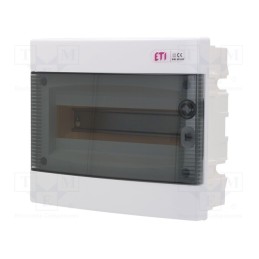 1 pcs x ETI POLAM - ECM12PT - Enclosure: for modular components, IP40, plaster embedded, white