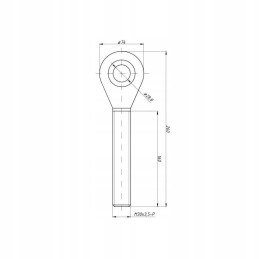 Left hanger head m30x3 5 right pin fi28