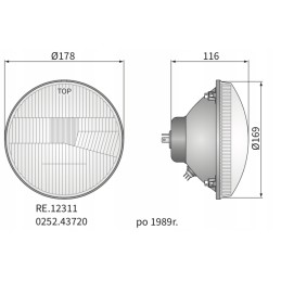 Optical element h4 wesem re 12311 oe178mm zuk