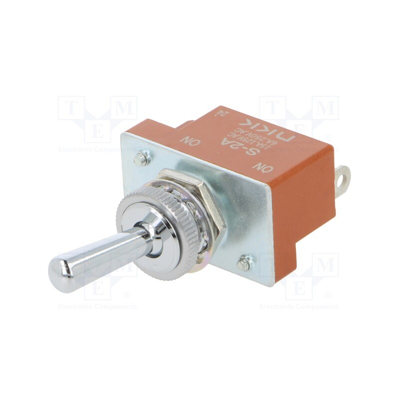 1 pcs x NKK SWITCHES - S2A - Switch: toggle, Pos: 2, SPDT, ON-ON, 6A/250VAC, 20A/30VDC, -30÷70°C