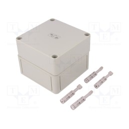 1 pcs x SPELSBERG - 11090401 - Enclosure: multipurpose, X: 110mm, Y: 110mm, Z: 90mm, TK PS, grey