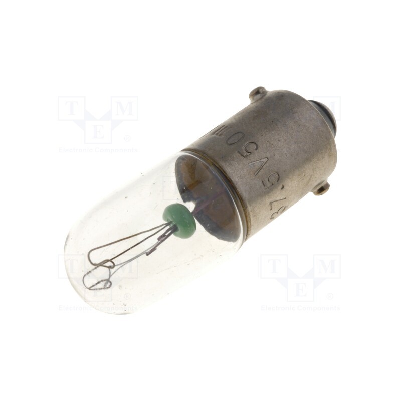 2 pcs x BRIGHTMASTER - LAMP ML1828 - Filament lamp: bayonet, BA9S, 37.5VDC, 50mA, Bulb: T3 1/4, Ø: 10.3mm