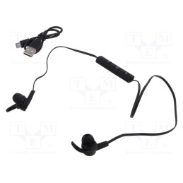 1 pcs x SAVIO - SAVSLWE-02 - Wireless headphones with microphone, black, Features: with LED