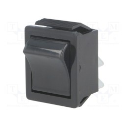 1 pcs x BULGIN - C1350VQGBB - ROCKER, DPST, Pos: 2, ON-OFF, 16A/250VAC, black, none, Body: black