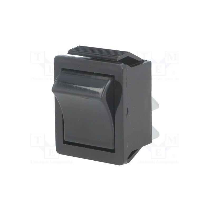 1 pcs x BULGIN - C1350VQGBB - ROCKER, DPST, Pos: 2, ON-OFF, 16A/250VAC, black, none, Body: black