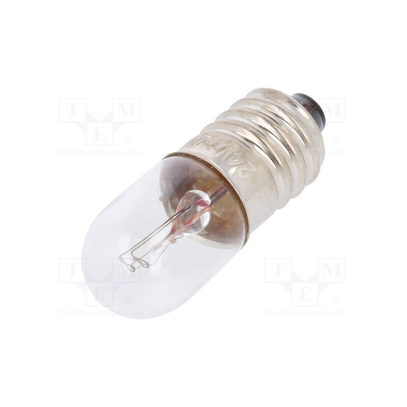 2 pcs x BRIGHTMASTER - LAMP E10/24/50 - Filament lamp: miniature, E10, 24VDC, 50mA, Bulb: cylindrical, 1.2W