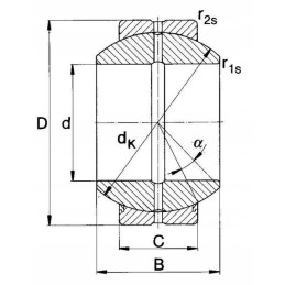 Spherical bearing ge 25fo 2rs