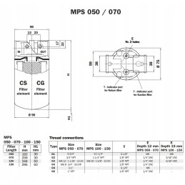 Hydraulic return filter body p550268