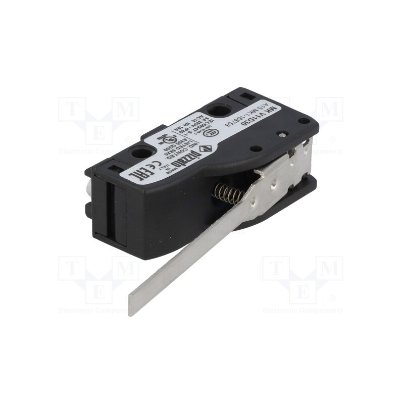 1 pcs x PIZZATO ELETTRICA - MK V11D30 - Microswitch SNAP ACTION, 6A/250VAC, 5A/24VDC, with lever, SPDT