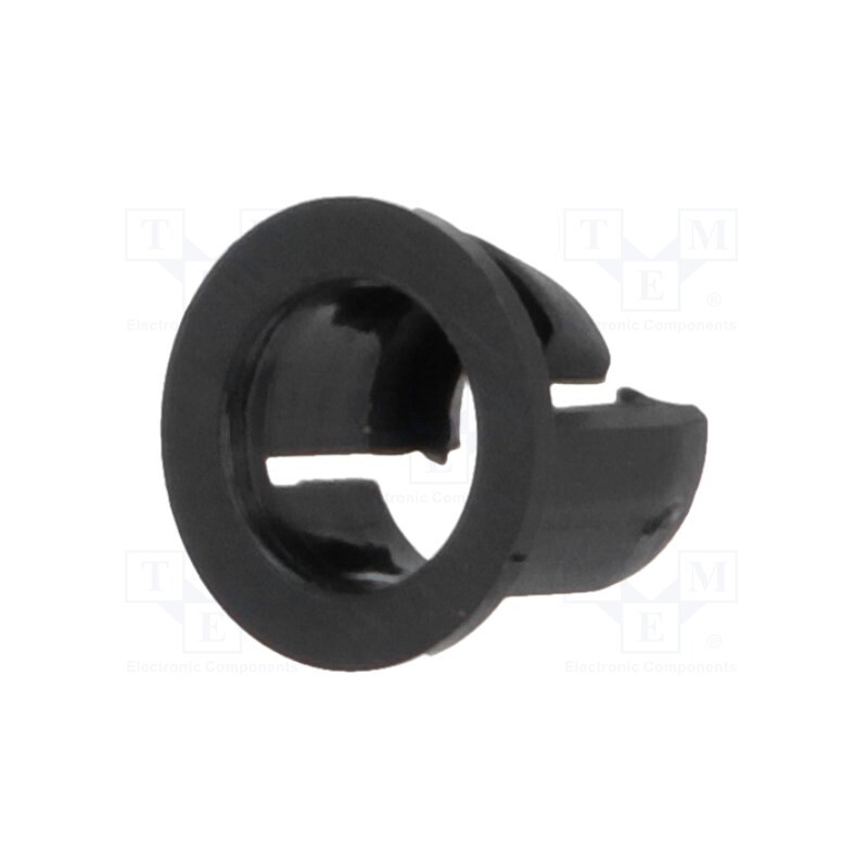 50 pcs x FIX&FASTEN - FIX-LED5-11 - LED holder, 5mm, one-piece, black, UL94V-2, L: 6.3mm, Mat: polyamide