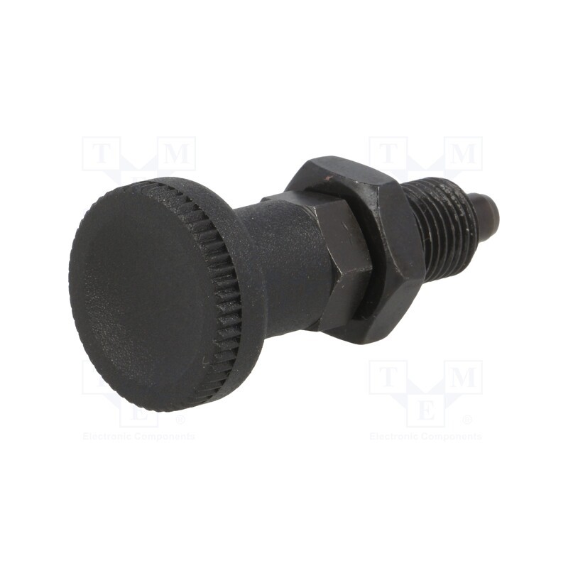1 pcs x ELESA+GANTER - GN 617-5-AK - Indexing plungers, Thread: M10, Plating: black finish, 5mm