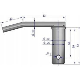 Pin securing the carrier mounting z