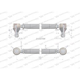 Steering rack 1370mm 5135076 motogeneric