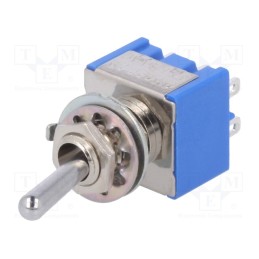 1 pcs x MIYAMA - MS-500H-B - Switch: toggle, Pos: 3, DP3T, ON-OFF-ON, 6A/125VAC, -10÷55°C, 1kV