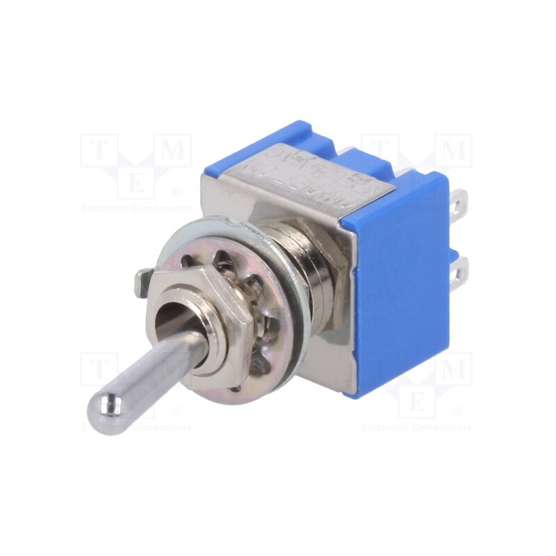 1 pcs x MIYAMA - MS-500H-B - Switch: toggle, Pos: 3, DP3T, ON-OFF-ON, 6A/125VAC, -10÷55°C, 1kV