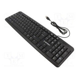 1 pcs x GEMBIRD - KB-U-103 - Keyboard, black, USB A, wired,US layout, 1.5m