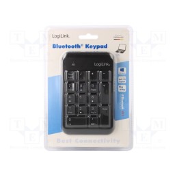 1 pcs x LOGILINK - ID0201 - Keyboard, black, wireless,Bluetooth 5.1, 10m