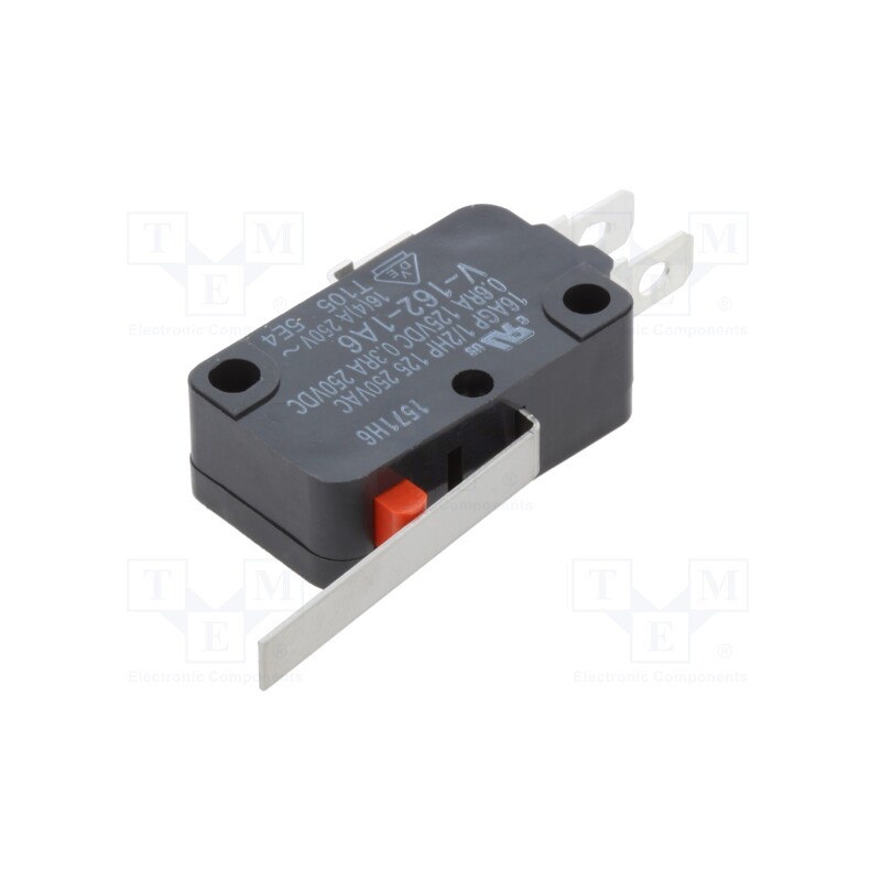 1 pcs x OMRON OCB - V-162-1A6 - Microswitch SNAP ACTION, 16A/250VAC, 0.3A/250VDC, with lever