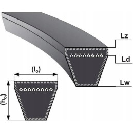 V-belt 134 stomil sanok 134x107x1468mm 856013
