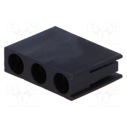 10 pcs x FIX&FASTEN - FIX-LED-330 - LED housing, 3mm, polyamide, angular, black, UL94V-2, H: 15.3mm