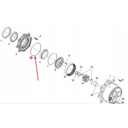 F339300020110 O-ring of the hub reduction gear