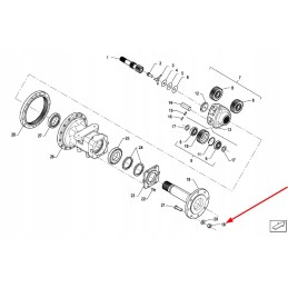 Pis03050005 wheel nut m22 x 1 5